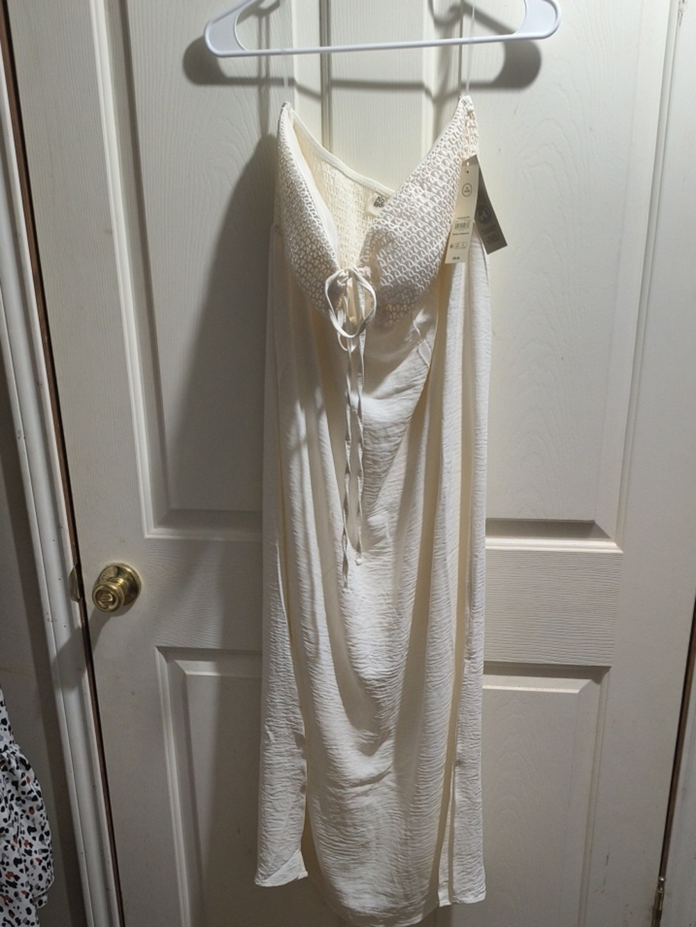 No Boundaries Ivory Crochet-Trim Sleep Chemise